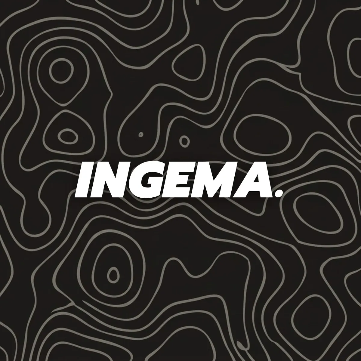 Logotipo de Ingema sobre patrón topográfico